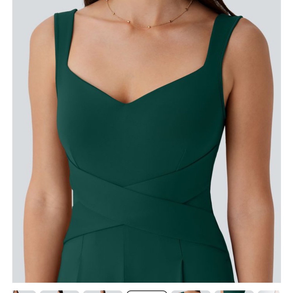 HALARA Forest Green Wide-Leg Jumpsuit - Picture 4 of 6